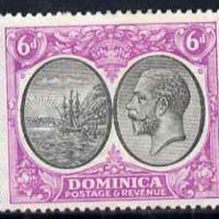 Dominica 1923-33 KG5 Badge 6d black & magenta mounted mint SG 82
