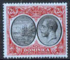 Dominica 1923-33 KG5 Badge 2s6d black & red on blue mounted mint SG 85
