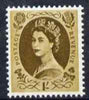 Great Britain 1960-67 Wilding 1s bistre-brown Crowns phos unmounted mint SG 617e