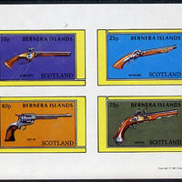 Bernera 1981 Pistols (Wheel-lock, Matchlock, Colt 45 & Flintlock) imperf,set of 4 values (10p to 75p) unmounted mint