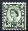 Great Britain Regionals - Scotland 1958-67 Wilding 9d bronze-green wmk Crowns unmounted mint SG S4
