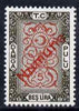 Turkey 1980's Stamp Duty 5 Lira red-brown & grey-green overprinted Numune (Specimen) unmounted mint ex De La Rue archives