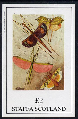 Staffa 1982 Insects imperf deluxe sheet (£2 value) unmounted mint