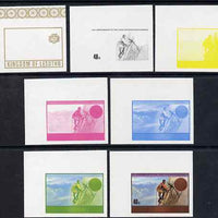 Lesotho 1981 Duke of Edinburgh Award Scheme 40s Mountain Climbing the set of 7 imperf progressive proos comprising the 5 individual colours plus 2 different combination composites, as SG 465