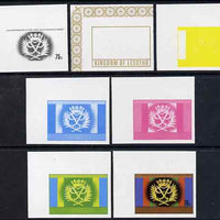 Lesotho 1981 Duke of Edinburgh Award Scheme 75s Symbol,the set of 7 imperf progressive proos comprising the 5 individual colours plus 2 different combination composites, as SG 466