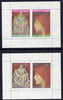 Davaar Island 1972 Belgica Stamp Exhibition m/sheet with a fine 3 mm misplacement of the red printing resulting in blurred design and Country & value appearing twice, complete with normal, both unmounted mint