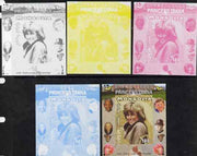Mongolia 2007 Tenth Death Anniversary of Princess Diana 100f imperf m/sheet #04 with Churchill, Kennedy, Mandela, Roosevelt & Butterflies in background, the set of 5 progressive proofs comprising the 4 individual colours plus all ……Details Below