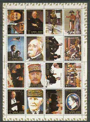 Ajman 1972 Personalities (World Leaders) perf set of 16 unmounted mint, Mi 2893-2908A