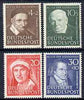 Germany - West 1951 Humanitarian Relief Fund perf set of 4 mounted mint SG 1069-72