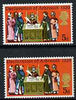 Great Britain 1970 Anniversaries 5d Declaration of Arbroath with superb downwards misplacement of Queen's Head by 6mm plus normal, both unmounted mint