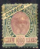 Brazil 1894 Mercury 1000r perf 11 mounted mint few minor perf faults, SG132 cat £55