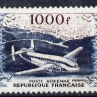 France 1954 Air - Provence Transport Plane 1000f part fresh mint, small part adhesion unmounted mint SG 1197