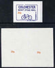 Cinderella - Great Britain 1994 Colchester Scouts Cycle Mail imperf proof of value (20p x 2) as used for self-adhesive label (not included)