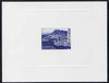 Monaco 1985 die proof in blue on sunken card for Philatelic Exhibition label