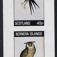 Bernera 1982 Birds of Prey imperf,set of 2 values (40p & 60p) unmounted mint