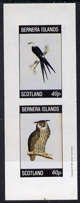 Bernera 1982 Birds of Prey imperf,set of 2 values (40p & 60p) unmounted mint