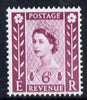 Great Britain Regionals - Northern Ireland 1958-67 Wilding 6d deep claret wmk Crowns unmounted mint SG NI3