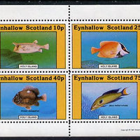 Eynhallow 1981 Fish #02 (Cow Fish, Wrasse, etc) perf,set of 4 values (10p to 75p) unmounted mint
