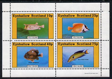Eynhallow 1981 Fish #02 (Cow Fish, Wrasse, etc) perf,set of 4 values (10p to 75p) unmounted mint