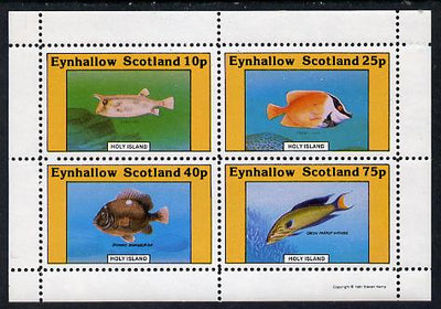 Eynhallow 1981 Fish #02 (Cow Fish, Wrasse, etc) perf,set of 4 values (10p to 75p) unmounted mint