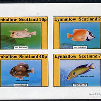 Eynhallow 1981 Fish #02 (Cow Fish, Wrasse, etc) imperf,set of 4 values (10p to 75p) unmounted mint