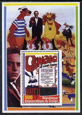 Congo 2005 Disney Movie Posters - Oswald perf souvenir sheet unmounted mint. Note this item is privately produced and is offered purely on its thematic appeal
