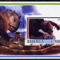 Liberia 2005 Dinosaurs #4 imperf souvenir sheet unmounted mint