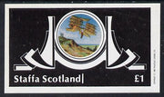 Staffa 1982 Early Flight imperf souvenir sheet (£1 value) unmounted mint