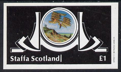 Staffa 1982 Early Flight imperf souvenir sheet (£1 value) unmounted mint