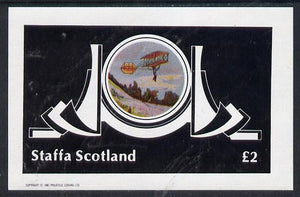 Staffa 1982 Early Flight imperf deluxe sheet (£2 value) unmounted mint