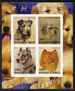 Djibouti 2009 Dogs imperf sheetlet containing 4 values unmounted mint