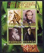 Rwanda 2009 Birth Bicentenary of Charles Darwin perf sheetlet containing 4 values fine cto used