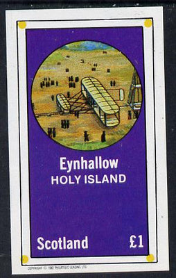 Eynhallow 1982 Early Aircraft #2 imperf souvenir sheet (£1 value) unmounted mint