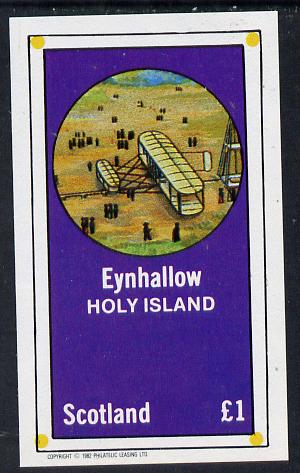 Eynhallow 1982 Early Aircraft #2 imperf souvenir sheet (£1 value) unmounted mint