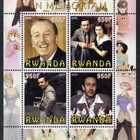 Rwanda 2009 In Memoriam - Walt Disney perf sheetlet containing 4 values unmounted mint