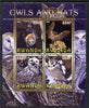 Rwanda 2009 Owls & Bats perf sheetlet containing 4 values fine cto used