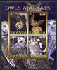 Rwanda 2009 Owls & Bats perf sheetlet containing 4 values unmounted mint