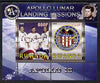 Rwanda 2009 Apollo Lunar Landing Missions - Apollo 16 perf sheetlet containing 2 values unmounted mint