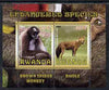 Rwanda 2009 Endangered Species - Spider Monkey & Dhole perf sheetlet containing 2 values unmounted mint