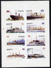 Staffa 1974 Steam Liners (Balmoral Castle, Atland, Suwa Maru, etc) imperf,set of 8 values (1/2p to 30p) unmounted mint