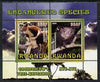 Rwanda 2009 Endangered Species - Tree Kangaroo & Aye Aye (Lemur) perf sheetlet containing 2 values unmounted mint