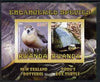 Rwanda 2009 Endangered Species - New Zealand Dotterel & Box Turtle imperf sheetlet containing 2 values unmounted mint