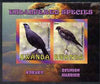 Rwanda 2009 Endangered Species - Kokako & Harrier imperf sheetlet containing 2 values unmounted mint