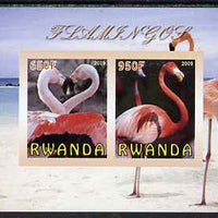 Rwanda 2009 Flamingoes imperf sheetlet containing 2 values unmounted mint