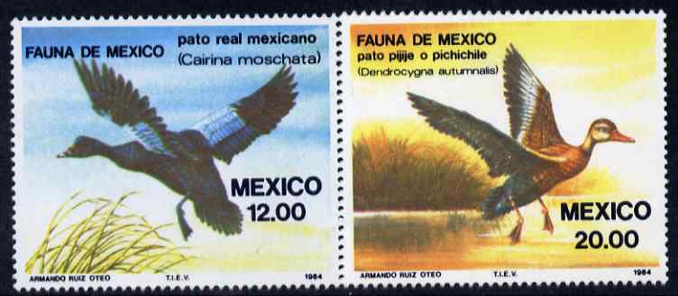 Mexico 1984 Fauna (6th series) set of 2 unmounted mint SG 1703-04