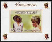 Guinea - Bissau 2008 Humanists - Princess Diana individual imperf deluxe sheet unmounted mint. Note this item is privately produced and is offered purely on its thematic appeal