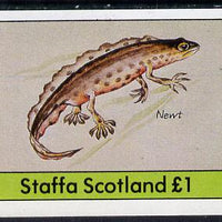 Staffa 1982 Animals (Newt) imperf souvenir sheet (£1 value) unmounted mint