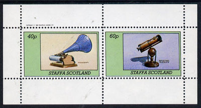 Staffa 1982 Inventions (Phonograph & Telescope) perf,set of 2 values (40p & 60p) unmounted mint