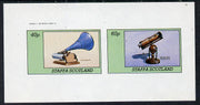 Staffa 1982 Inventions (Phonograph & Telescope) imperf,set of 2 values (40p & 60p) unmounted mint
