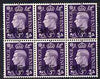 British Occupations of Italian Colonies - MEF 1942 KG6 3d violet block of 6 unmounted mint SG M4
